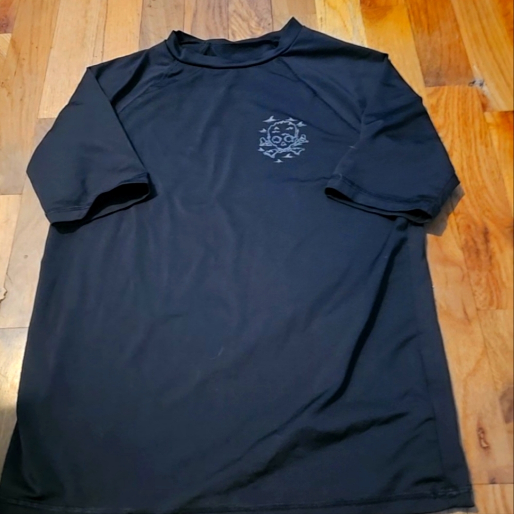 Youth Black Swim Shirt Size L